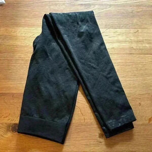 Black leggings- with design and fuzzy lined interior- size medium